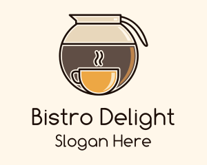 Coffee Carafe Cup logo design