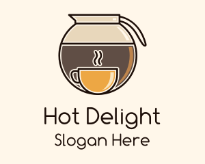 Coffee Carafe Cup logo design