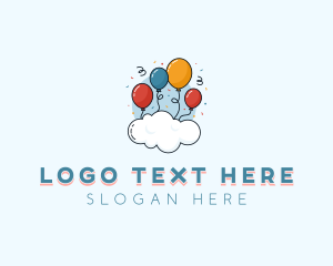 Party - Cloud Balloon Party logo design