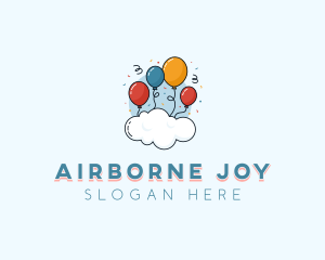 Cloud Balloon Party logo design