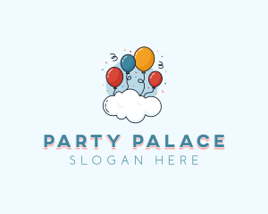 Cloud Balloon Party logo design