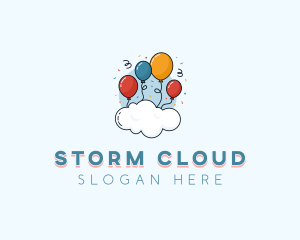 Cloud Balloon Party logo design