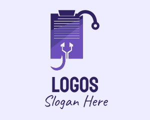 Violet - Medical Prescription Clipboard logo design
