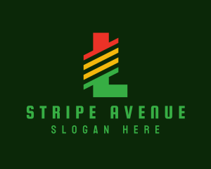 Stripes - Generic Stripes Letter L logo design