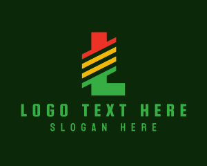 Generic Stripes Letter L Logo