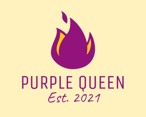 Purple Flame Resto logo design