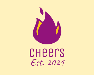 Torch - Purple Flame Resto logo design