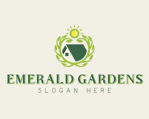 Wreath Home Landscaping logo design