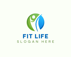 Fitness Human Excercise logo design