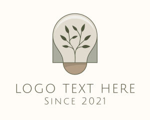 Lighting - Natural Plant Bulb logo design