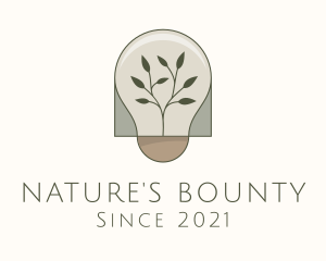 Natural Plant Bulb logo design