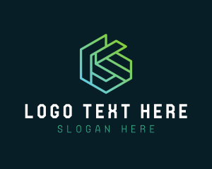 Line - Gradient Business Hexagon logo design