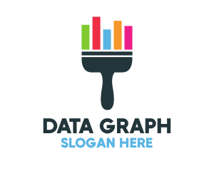 Bar Chart Brush logo design