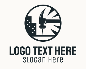 Logging - Hammer Nail Urban Carpenter logo design