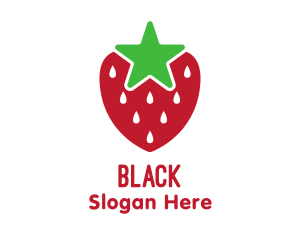 Strawberry Star Fruit logo design