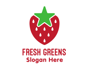 Salad - Strawberry Star Fruit logo design