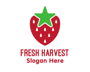 Fruit - Strawberry Star Fruit logo design