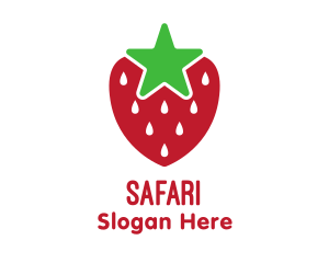 Strawberry Star Fruit logo design
