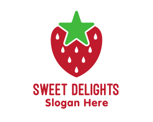 Strawberry Star Fruit logo design