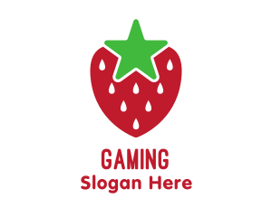 Vegetarian - Strawberry Star Fruit logo design