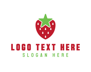 Strawberry Star Fruit logo design