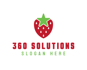 Strawberry Star Fruit logo design