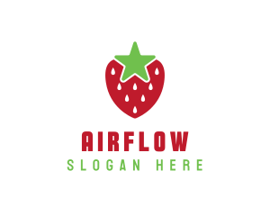 Strawberry Star Fruit logo design