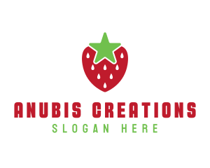 Strawberry Star Fruit logo design