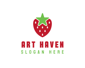 Strawberry Star Fruit logo design