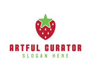 Strawberry Star Fruit logo design