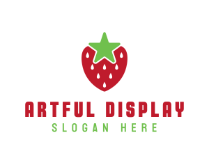 Strawberry Star Fruit logo design