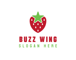 Strawberry Star Fruit logo design