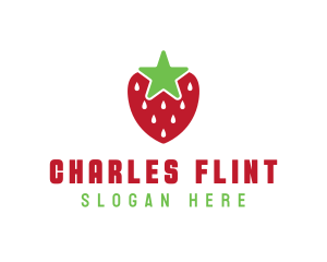 Strawberry Star Fruit logo design