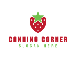 Strawberry Star Fruit logo design