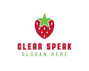 Strawberry Star Fruit logo design