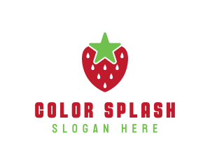 Strawberry Star Fruit logo design