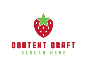 Strawberry Star Fruit logo design