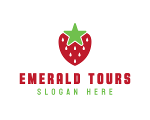 Strawberry Star Fruit logo design