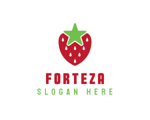 Strawberry Star Fruit logo design