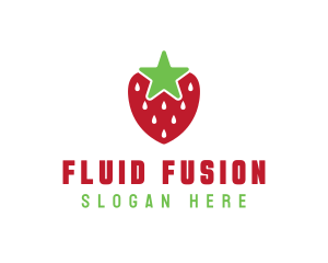 Strawberry Star Fruit logo design