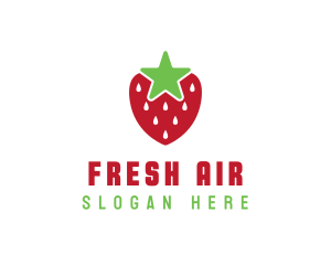 Strawberry Star Fruit logo design