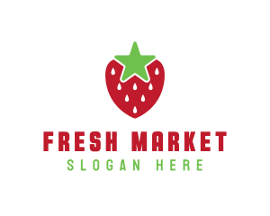 Strawberry Star Fruit logo design