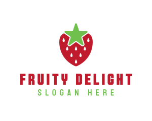 Strawberry Star Fruit logo design