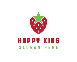 Strawberry Star Fruit logo design