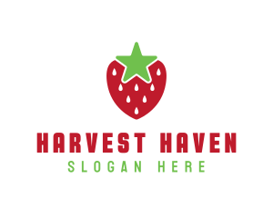 Strawberry Star Fruit logo design