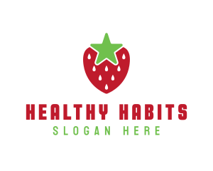 Strawberry Star Fruit logo design