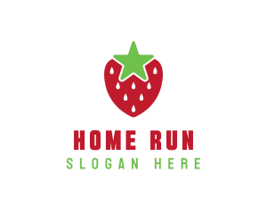 Strawberry Star Fruit logo design