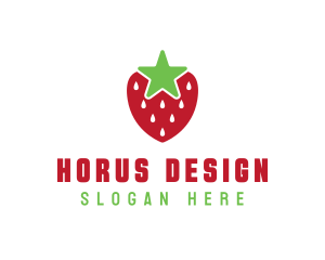 Strawberry Star Fruit logo design