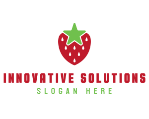 Strawberry Star Fruit logo design