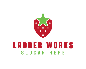 Strawberry Star Fruit logo design